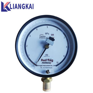 Instrumento de bandeira vermelha YOB-150B Digital Precision Pressure <span class=keywords><strong>Vacuum</strong></span> <span class=keywords><strong>Gauge</strong></span> 100mm Oil-Free Back Tipo de Aplicação de Gás Nível 0.4 - Product Image 1