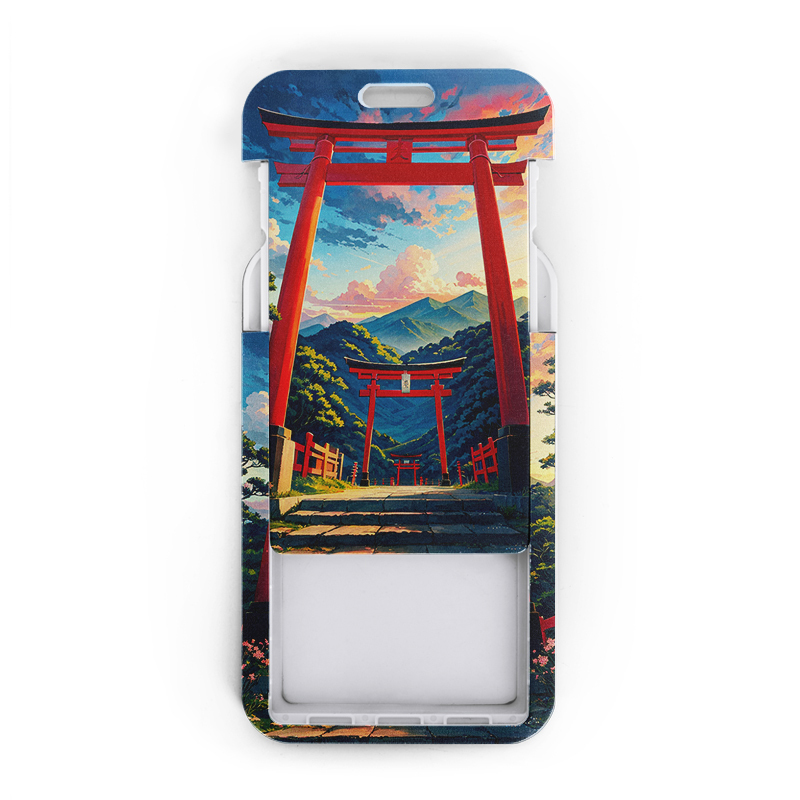 Custom Printing Plastic Work ID Lanyard and Card Holder Card Bus Access Student Card Holder Image 2