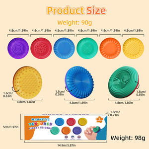 Juguetes Sensoriales Antiestrés, Paquete de 6, Anillos Magnéticos de Silicona para Autismo, Ansiedad, TDAH, Herramientas de Calma para Niños y Adultos - Product Image 5