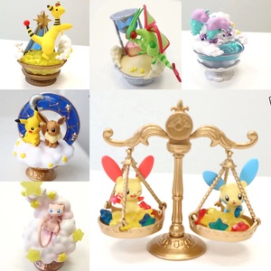 6 Types of Little Elves <b>Pocket</b> Monsters Pets' Starry Sky Moon Capsule <b>Egg</b> Q Version Cartoon Plastic Toy Pika Yibei - Product Image 3