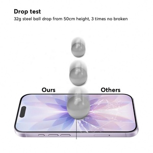 Protector de Pantalla de Vidrio Templado de Grado Profesional, Anti-rayaduras e Impermeable, Paquete de 3 Unidades, para <span class=keywords><strong>iPhone</strong></span> 15, 16, 17 Pro, 18 Max, Gran Venta - Product Image 6