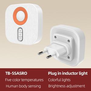 Veilleuse LED à détecteur de mouvement RGB, couleur réglable, intensité variable, éclairage d'ambiance pour chambre à coucher - Product Image 6