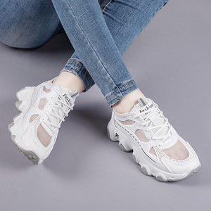 Tige en maille respirante - Nouveau style tendance pour le printemps et l'été 2026. Semelle plate et épaisse. Polyvalent et adapté aux occasions décontractées - Product Image 4