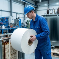 Papier isolant en fibre d'aramide résistant aux hautes températures pour l'isolation électrique des transformateurs et des moteurs