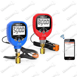 Elitech PT-500 & PT-800 <span class=keywords><strong>Wireless</strong></span> HVAC Digital <span class=keywords><strong>Manifold</strong></span> Gauge Set Com Clipe De Temperatura Removível - Product Image 1