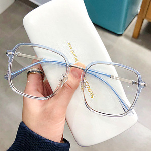 Retro Square Eyeglass <b>Frame</b> TR90 Anti Blue Light Plano Lenses Unisex Optical Eyewear - Product Image 1