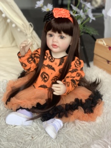 Muñeca Reborn <span class=keywords><strong>de</strong></span> Porcelana Suave, Vestido Grande <span class=keywords><strong>de</strong></span> Ángel, Juguetes DIY, Muñeca Elsa <span class=keywords><strong>de</strong></span> Tamaño Real para Niñas - Product Image 4