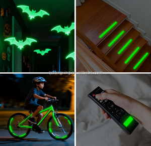 <span class=keywords><strong>Film</strong></span> photoluminescent coloré réfléchissant personnalisé en usine, haute intensité, avec autocollants adhésifs qui brillent dans le noir, COLORÉ - Product Image 4