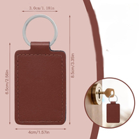 Porte-clés en cuir PU, cordon, pendentif, cadeau, gravure au laser, logo personnalisé