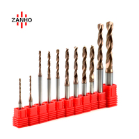 ZANHO HRC55 HRC60 Vollhartmetall-Spiralbohrer mit Geradem Schaft für Holzbearbeitung Metallbearbeitung CNC-Bearbeitung