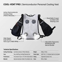Gilet de climatisation semi-conducteur - Veste à refroidissement actif - Vêtement de travail de sécurité anti-ondes de chaleur pour les travaux en extérieur