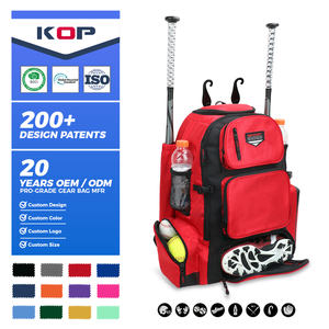Sac à dos de sport imperméable KOP personnalisé pour le baseball et le softball avec 2 compartiments pour battes et compartiment pour chaussures à crampons pour les joueurs - Product Image 1