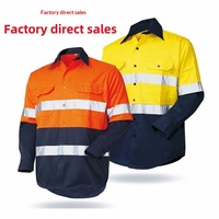Combinaison de travail pour hommes en coton pur, anti-humidité, pour le commerce extérieur, à manches longues, protection du travail, réparation automobile, soudure électrique