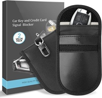 Fibre de carbone RFID antivol rayonnement électromagnétique Signal bloquant la Cage de Faraday clé de voiture Signal blindage sac étui boîte