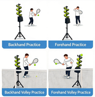 Lanceur de balles de tennis automatique multifonctionnel pour l'entraînement individuel à domicile et dans le jardin