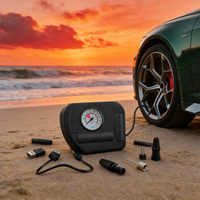 Gonfleur de pneus portable sans fil avec manomètre analogique, pompe à air rechargeable pour voiture, moto, vélo, utilisation en bord de route