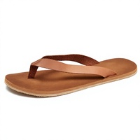 Sandales d'été tendance Brounvanm pour hommes en cuir véritable, antidérapantes, résistantes à l'usure, à bout ouvert, avec semelle en caoutchouc