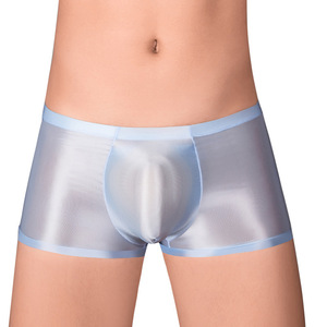 Sous-vêtements <span class=keywords><strong>sexy</strong></span> pour <span class=keywords><strong>homme</strong></span> <span class=keywords><strong>musclé</strong></span>, effet brillant, ultra-fin, transparent, rafraîchissant, confortable, respirant, short élastique, boxer, caleçons pour <span class=keywords><strong>homme</strong></span> - Product Image 3