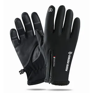 Açık kış su geçirmez spor motosiklet sıcak eldiven dokunmatik ekran kayak yarış eldivenleri