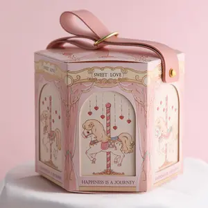 Chinesischer Lieferant Party Geschenk box Weihnachten Baby party Hochzeit bevorzugen kleine Süßigkeiten Tür Geschenk verpackung Papier box für Gäste