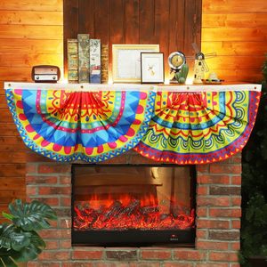 Мексиканские фестивали Cinco De Mayo плиссированный полукруговой флаг баннер для вечеринки крыльцо Флаг украшения фиеста флажки для флажков Fan Cinco De