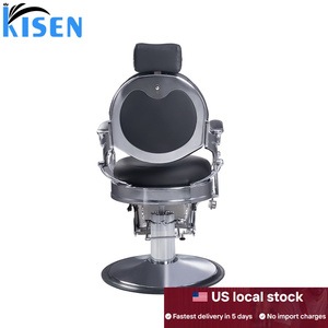 Kisen Free Shipping Hot Sale Luxury Modern Black Leather with <b>Silver</b> Metal Spa Pedicure No Plumbing Massage <b>Chair</b> For Salon - Product Image 5