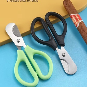 Wholesale Stainless Steel Cigar <b>Cutter</b> Scissors Knife Head Portable Smoking Accessories - Product Image 4