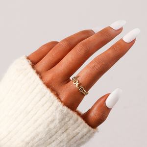 Anillos de Joyería de Moda Elegantes y de Lujo, Chapados en Oro de 18k, de Acero Inoxidable 316l, Estilo Vintage, Personalizados y Económicos para Mujer - Product Image 4