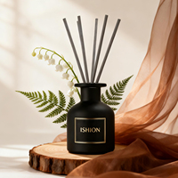 Bouteille diffuseur de parfum pour voiture vide, 100 ml, 150 ml, en verre rond noir avec couvercle – Meilleures ventes
