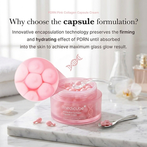 Crema Facial Hidratante Ligera Medicube con Cápsulas de Colágeno Rosa PDRN para Hidratación y Reparación de la Piel - Product Image 2