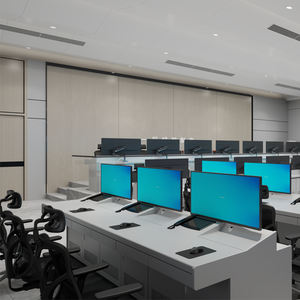 تصميم حديث بإضاءة LED لغرفة مراقبة الكمبيوتر ومعدات التحكم الأمني، أثاث غرفة التحكم / كونسول مع كرسي - Product Image 4