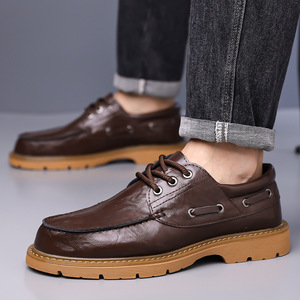 Zapatos Casuales de Hombre con Aumento de Altura, Estilo Nuevo, Hechos a Mano en PU, Ligeros, Impermeables y Antideslizantes para Verano y Otoño - Product Image 5