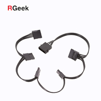 RGEEK 4pin IDE to 5 SATA Hard Disk SSD/ HDD Power Cable Adapter