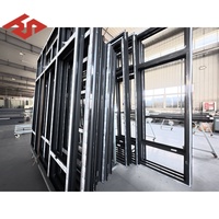 Fenêtres en aluminium modernes de marque supérieure, à ouverture basculante, triple vitrage, rupture de pont thermique, style à ouverture horizontale, y compris la persienne