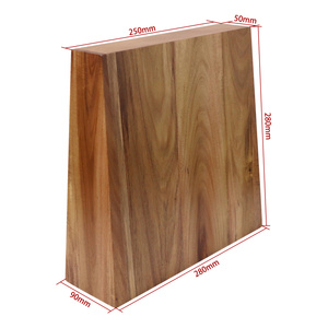 Bloque Magnético para <span class=keywords><strong>Cuchillos</strong></span> de Madera de Acacia Natural de Doble Cara <span class=keywords><strong>con</strong></span> Diseño Inclinado, Ecológico, 28*28*25cm, Capacidad para 10 <span class=keywords><strong>Cuchillos</strong></span> - Product Image 6