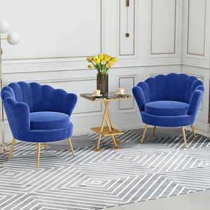 Juego de sofás modernos de terciopelo para salón de belleza, conjunto de ropa para sala de estar - Product Image 4