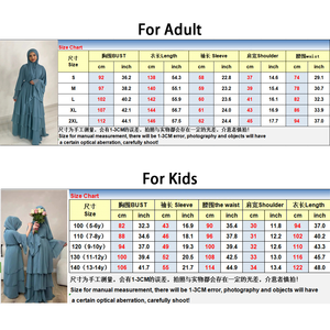 Sharut 2024 Kimono Elegante Turco Dubai all'Ingrosso, Abiti Musulmani per Donne, Ragazze e Bambini, Abaya Aperta a 3 Strati in Chiffon per Mamma e Bambini - Product Image 6