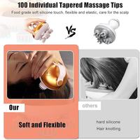 Brosse de massage électrique 2025 tendance pour la croissance des cheveux et le soulagement du stress, appareil de massage du cuir chevelu par pétrissage pour spa capillaire