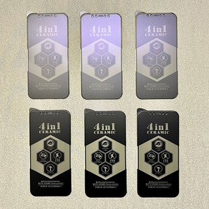 Pellicola <span class=keywords><strong>in</strong></span> ceramica <span class=keywords><strong>4</strong></span> <span class=keywords><strong>in</strong></span> 1 Anti-spia Privacy opaca Anti-luce blu Anti pellicola di protezione statica per iPhone 15 14 13 12 11 - Product Image 3