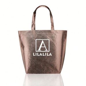 <b>Foldable</b> Promotional Shopper Tote Eco Recycle Grocery Custom Printed Reusable Shopping Recyclable pp Metallic Non Woven <b>Bag</b> - Product Image 3