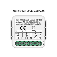 Módulo Interruptor Inteligente WiFi RF Tuya de 1/2/3/4 Canales con Control Remoto y Temporizador, ¡Gran Venta!