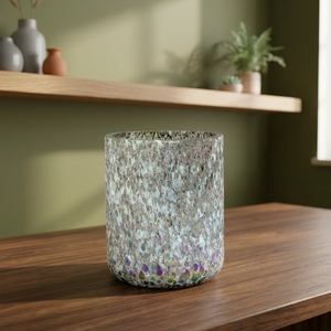 Portavelas de Vidrio Mosaico Resistente al Calor, Hecho a Mano, Cilindro Redondo, 12 oz, Decoración para el Hogar, Navidad, Bodas - Product Image 2