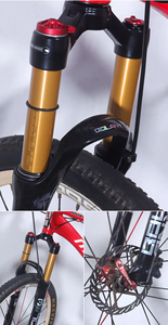 BOLANY VTT <span class=keywords><strong>Suspension</strong></span> complète 26/27.5/29 pouces 120mm fourchette de vélo en alliage de magnésium dégagement rapide vtt vélo fourche à air - Product Image 6