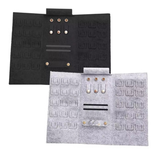 Wholesale custom felt jewelry bags, outdoor travel jewelry carrying bags, Korean style minimalist jewelry organizer bags - Product Image 3
