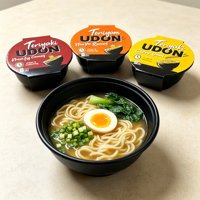 Mie Udon Tebal Berbahan Dasar Nabati Dengan Bumbu, Diproduksi Sesuai Standar Produksi Halal, Mie Instan Halal