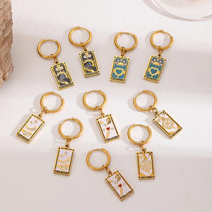 Fai da te tarocchi in smalto fatto a mano zircone accessori creativi Charm ciondolo in acciaio inossidabile gioielli di moda all'ingrosso per le donne - Product Image 3