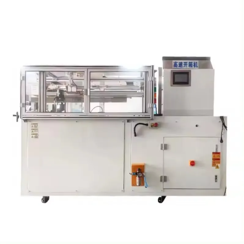 New high quality full automatic carton box opener vertical carton box opener for carton packaging, food related products