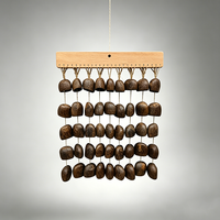 Natural Seed Shell Chime Mixed Nut Shell Wind Chime Hanging Percussion for Sound Bath and Acoustic Percussion Sessions