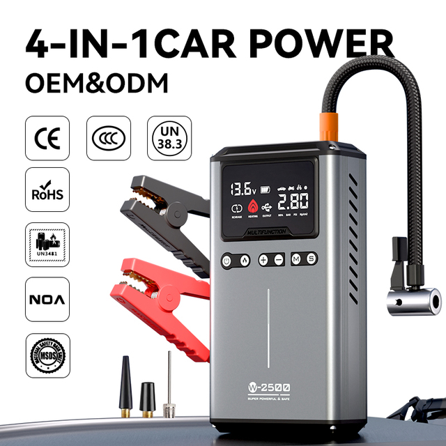 New Model W2500 All-In-One Portable Power Station 16800mAh Lithium Iron Phosphate Battery 2500A Peak Emergency