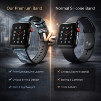 Nouveaux produits 2026 : Montre de luxe pour homme compatible Apple Watch Ultra 2, bracelets en cuir, vente flash pour bracelets Apple Watch